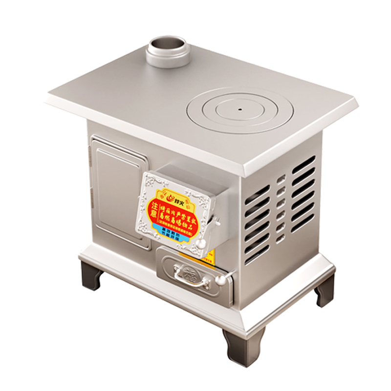 White Front-Opening Gasification Heating Stove