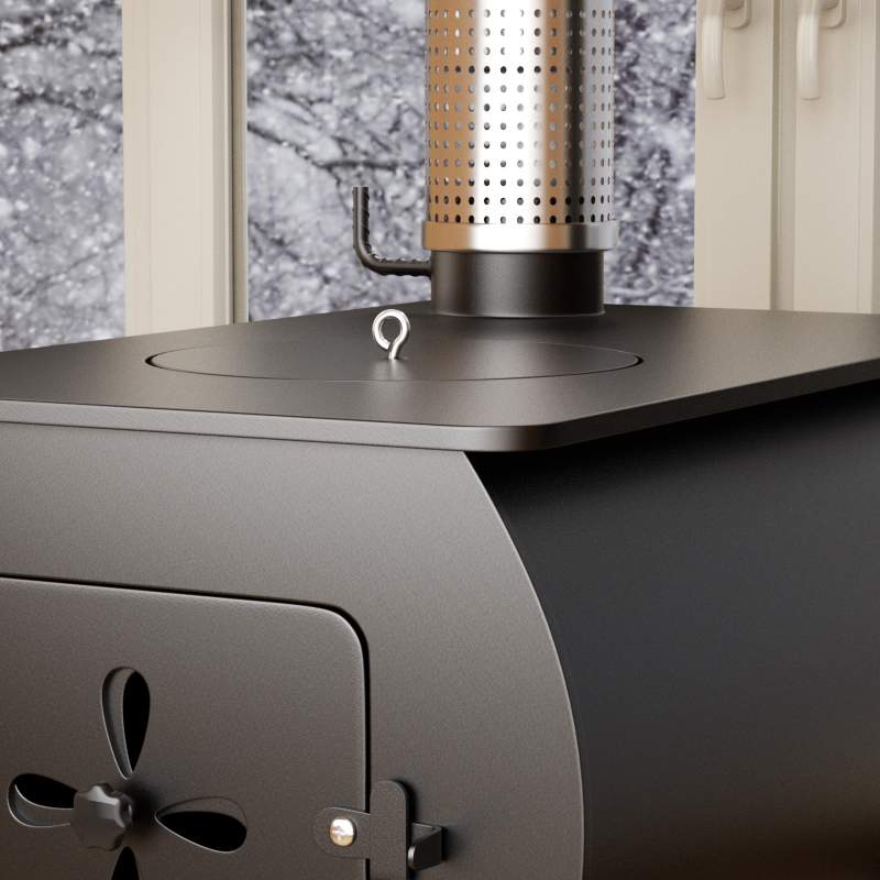 Large Round Belly Windmill Door Stove